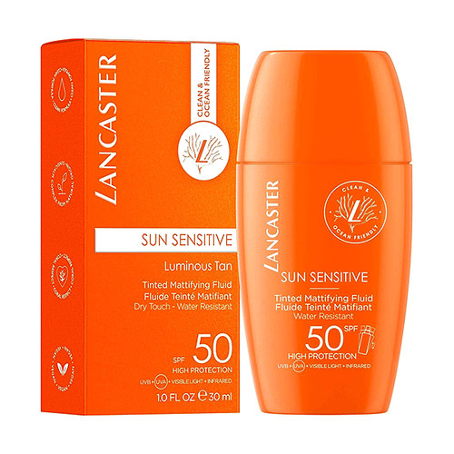 Lancaster Sun Sensitive matirajući fluid za zaštitu lica od sunca SPF50, 30 ml