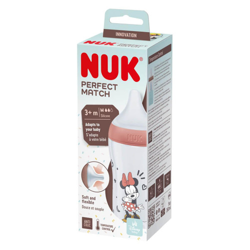 NUK Nuk Perfect Match Mickey and Minnie Mouse PVC dječja bočica, 260 ml 