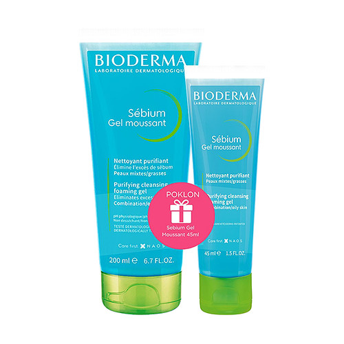 Bioderma Sebium pjenušavi gel 200ml + Sebium Gel 45 ml PROMO