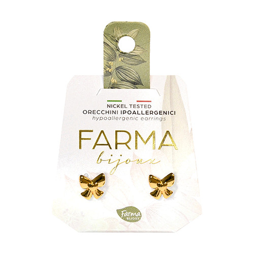 Farma Bijoux Gold Ribbon hipoalergene naušnice