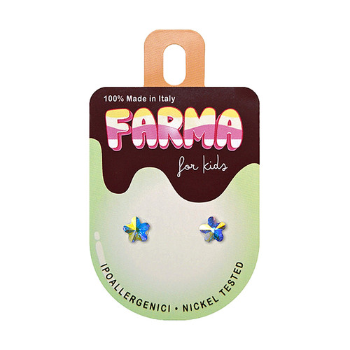 Farma Bijoux Flowers Aurora Boreale dječje hipoalergene naušnice 5 mm