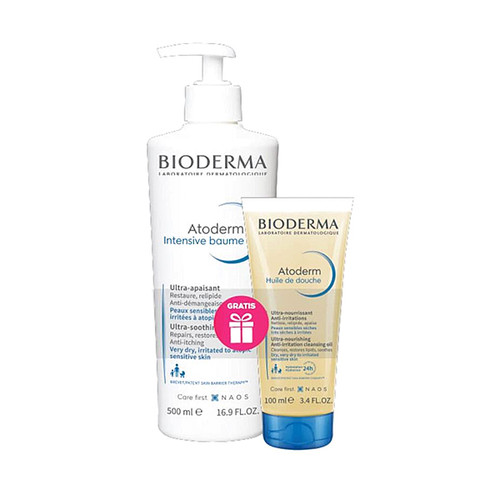 Bioderma Atoderm Intensive Baume, 500 ml + Ulje za tuširanje, 100 ml promo pakiranje