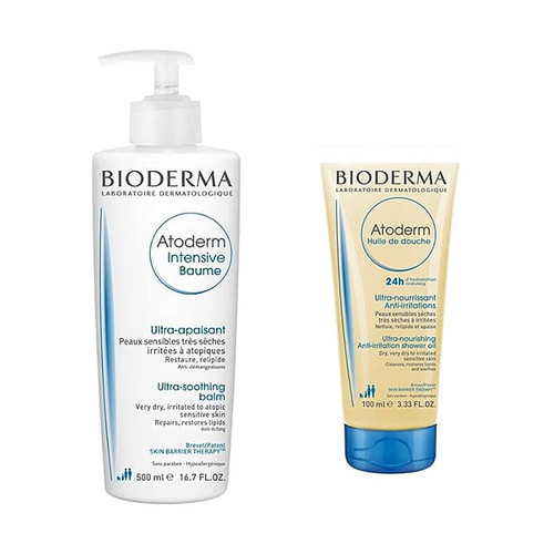 Bioderma Atoderm Intensive Baume, 500 ml + Ulje za tuširanje, 100 ml promo pakiranje