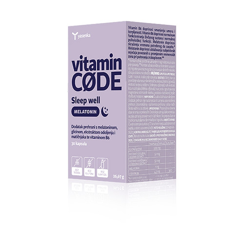 Yasenka Vitamin CODE Sleep Well Melatonin kapsule za miran san, A30