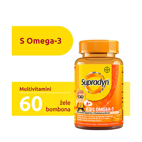 Supradyn Kids Omega-3 žele bomboni za podršku razvoju djece, 60 komada