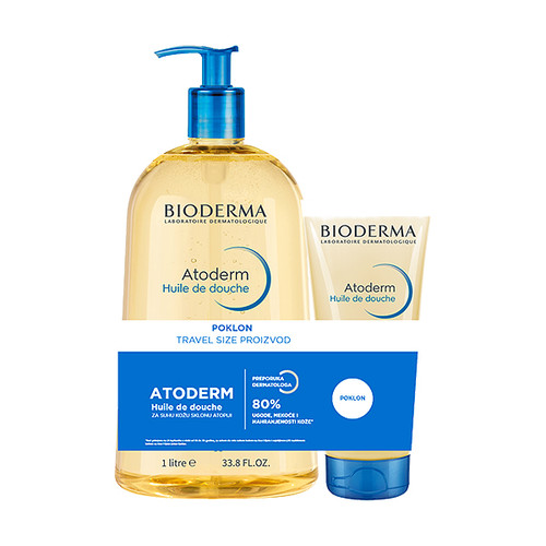 Bioderma Atoderm Ulje za tuširanje za suhu kožu, 1000 ml + 100 ml POKLON