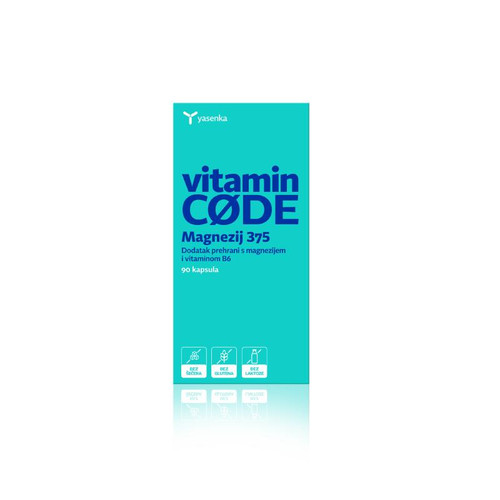 Yasenka Vitamin CODE Magnezij 375 A90, Rok upotrebe 30.12.2025. 