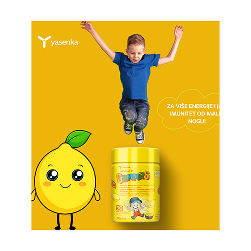 Yasenka Vitamin C Gummies gumeni bomboni okusa naranče, A90
