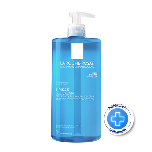 La Roche-Posay Lipikar gel za tuširanje za lice i tijelo, 1000 ml