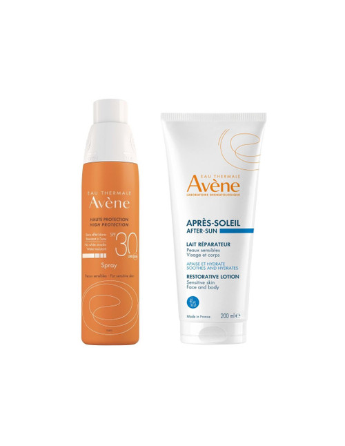 Avene Sun promo paket: Sprej SPF30, 200 ml + Obnavljajući kremasti gel nakon sunčanja, 200 ml