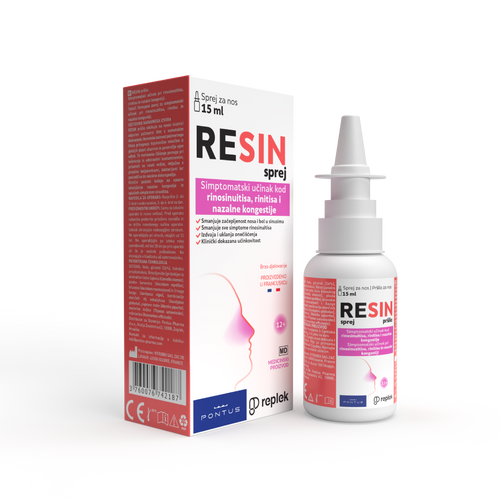 Resin sprej za nos za rinitis i začepljene sinuse, 15 ml