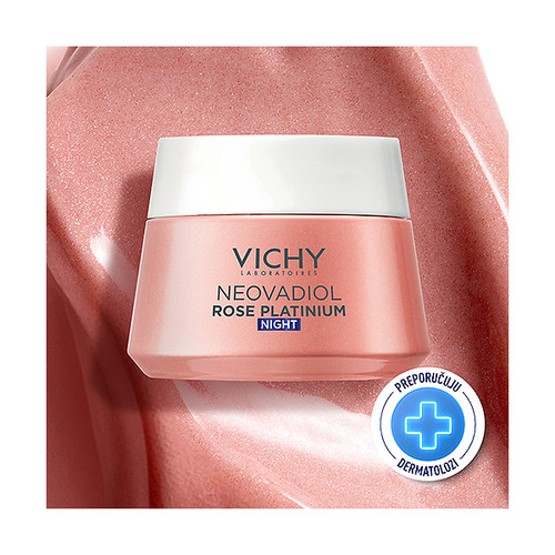 Vichy Neovadiol Rose Platinum noćna krema za popunjavanje i revitalizaciju kože, 50 ml
