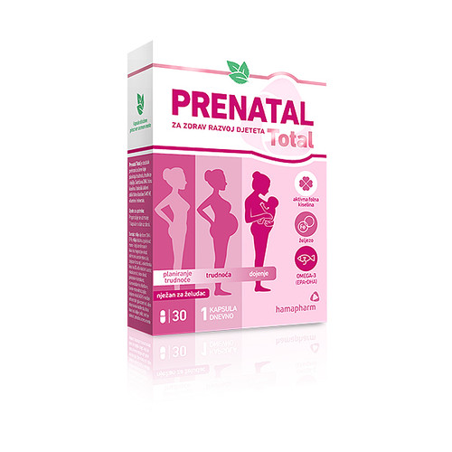Hamapharm Prenatal Total dodatak prehrani za žene, 30 kapsula