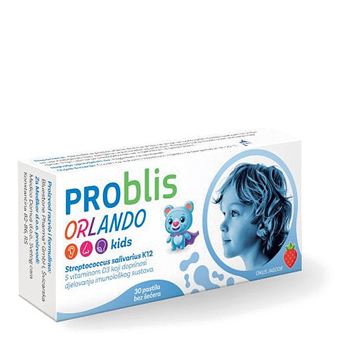 PROblis Orlando Kids D3 dodatak prehrani s okusom jagode 30 pastila
