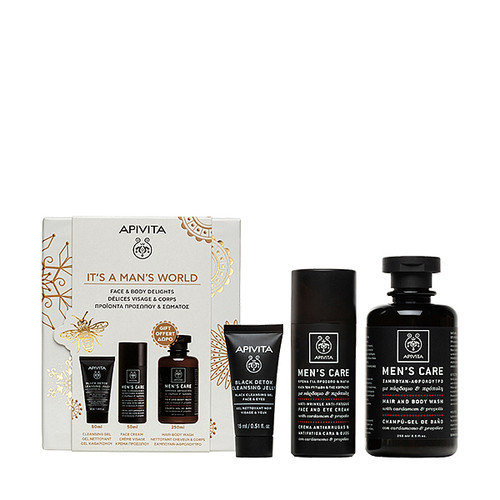 Apivita Set 2025 Za muškarce kosa/lice/tijelo