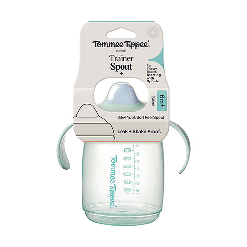 Tommee Tippee TRAINER šalica s anatomskim usnikom i poklopcem 240 ml, 6mj+