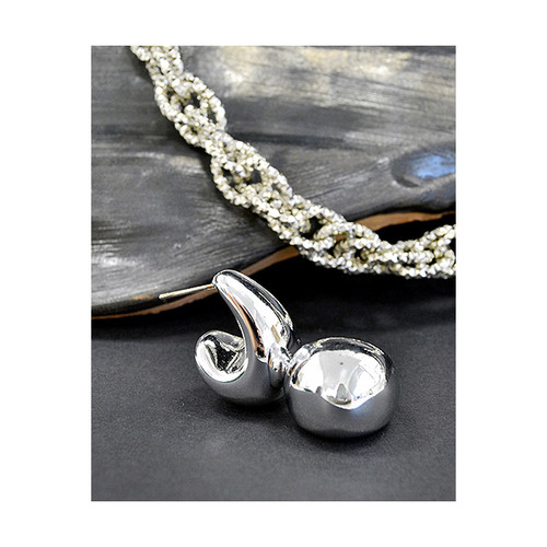 Farma Bijoux Little Drop Silver Wow9 hipoalergene naušnice 22 mm