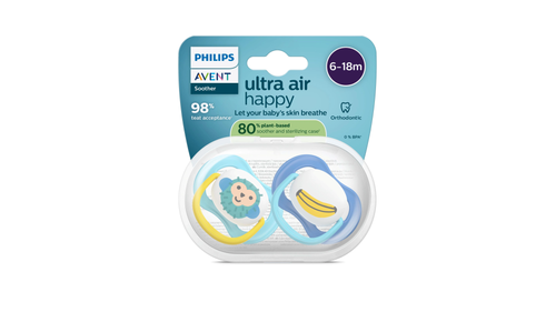 Avent Ultra Air Happy banana duda varalica 6mj+ 2 komada
