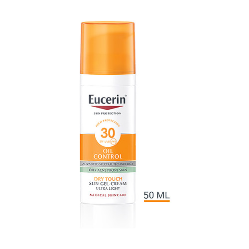 Eucerin Sun Oil Control Gel-krema za masnu kožu SPF30 50 ml, rok upotrebe 8.5.2026.