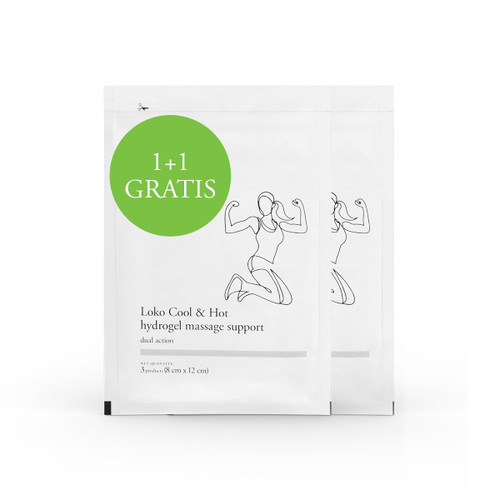 Loko Cool & Hot hydrogel massage support flaster 3 komada, 1+1 gratis