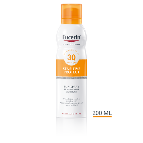 Eucerin Sun Sensitive Protect Dry Touch sprej za osjetljivu kožu SPF30 200 ml, rok upotrebe 27.6.2026.