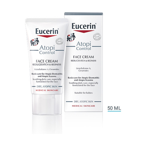 Eucerin AtopiControl Krema za lice za atopičnu kožu, 50 ml