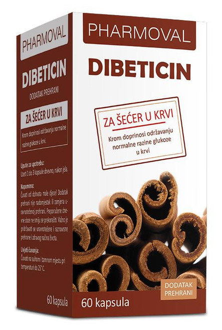 Pharmoval Dibeticin 60 kapsula, rok upotrebe 30.8.2026.