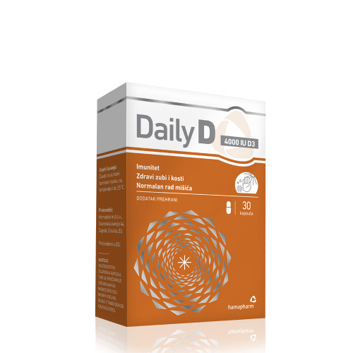 HAMAPHARM DAILY D 4000 IU 30 KAPSULA, rok upotrebe 31.10.2026.