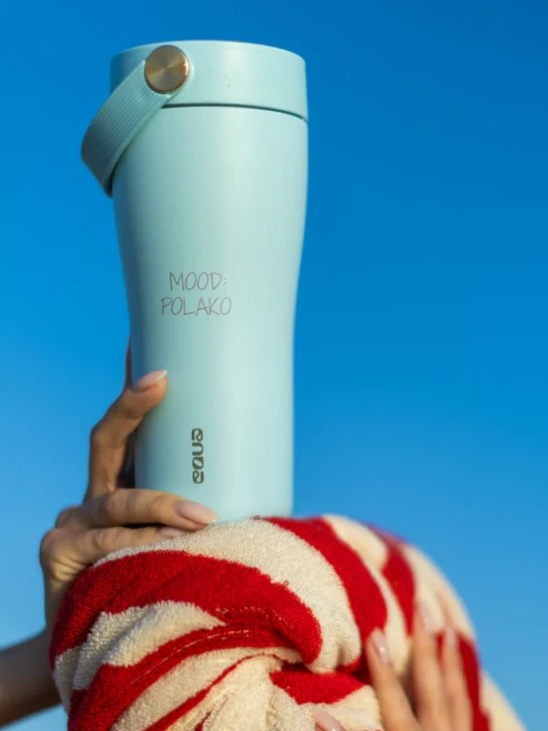 EQUA Carry Cup termo šalica od nehrđajućeg čelika za čaj/kavu 600 ml, MOOD:POLAKO