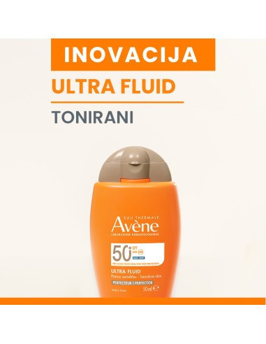 Avène Sun ULTRA FLUID Perfector Tonirani Fluidza lice SPF50+, 50 ml 