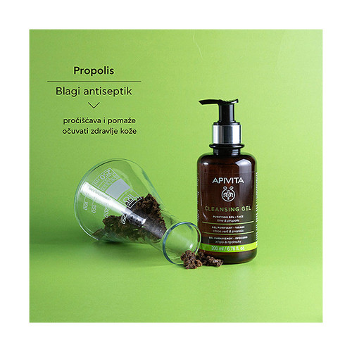 Apivita Cleansing gel za umivanje lica s propolisom 200 ml, rok upotrebe 31.12.2026.