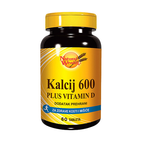 NATURAL WEALTH KALCIJ 600+ D TABLETE A60