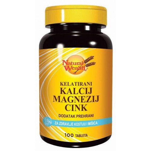 NATURAL WEALTH KALCIJ-MAGNEZIJ-CINK TABLETE A100 NATURAL WEALTH KALCIJ-MAGNEZIJ-CINK TABLETE A100