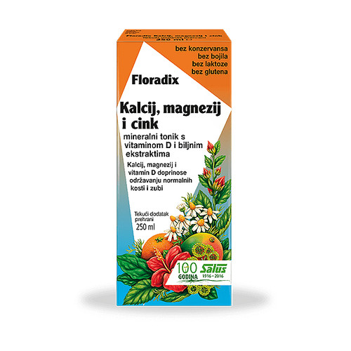 DIETPHARM FLORADIX KALCIJ, MAGNEZIJ, CINK TONIK 250 ML