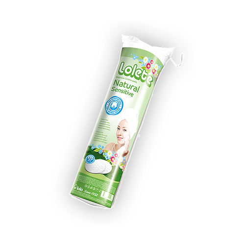 LOLETE SENSITIVE blazinice za čišćenje lica, 120 kom