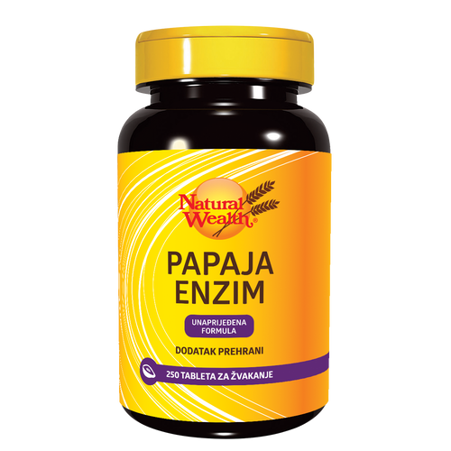 NATURAL WEALTH PAPAJA ENZIM TABLETE ZA ŽVAKANJE A250
