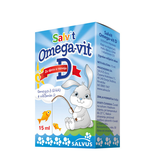 Salvit Omega-vitamin D kapi, 15ml 