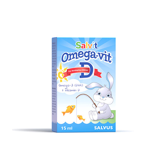 Salvit Omega-vitamin D kapi, 15ml