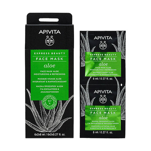 Apivita EXPRESS BEAUTY maska s aloe verom, 2x8 ml