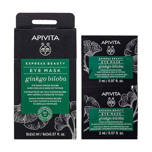 Apivita EXPRESS BEAUTY Maska za područje oko očiju s ginko bilobobom, 2x2 ml
