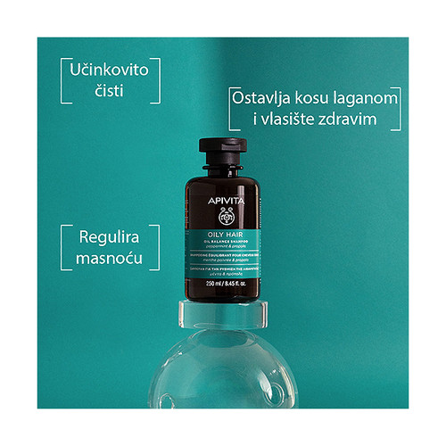 APIVITA ŠAMPON ZA MASNU KOSU I VLASIŠTE 250 ML