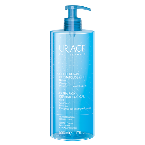 URIAGE dermatološki gel za tuširanje za suhu i osjetljivu kožu, 500 ml