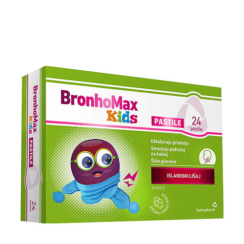 HAMAPHARM BRONHOMAX KIDS PASTILE 24 KOM