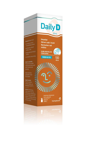 HAMAPHARM DAILY D 1000 IU SPREJ 20 ML 