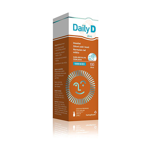 HAMAPHARM DAILY D 1000 IU SPREJ 20 ML