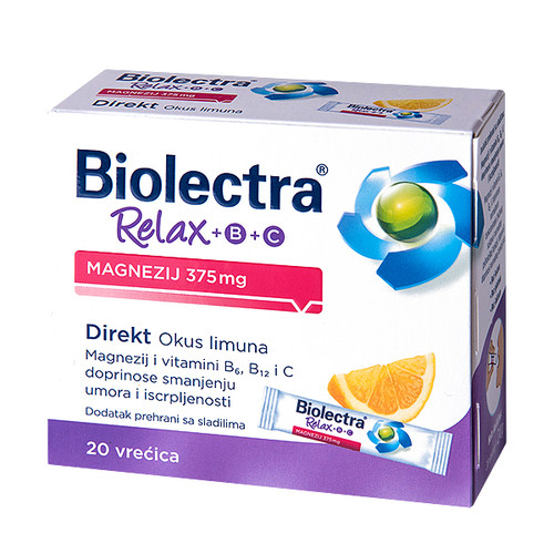 HERMES BIOLECTRA RELAX MAGNEZIJ 375 MG + B + C DIREKT