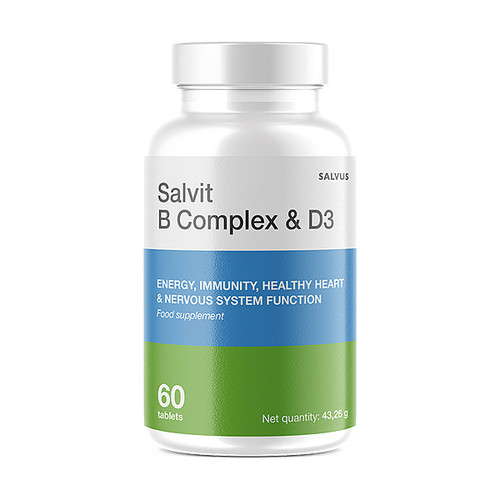 Salvit Adult B Complex & D3 tablete A60