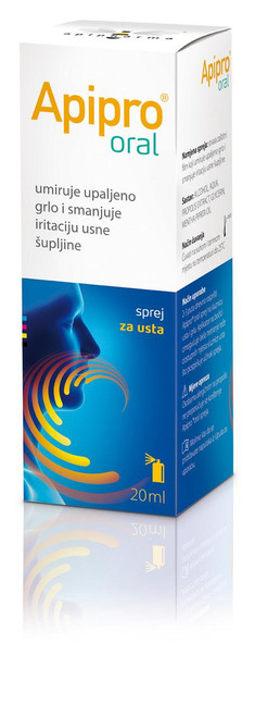 APIPHARMA APIPRO ORAL SPREJ ZA GRLO 20 ML 
