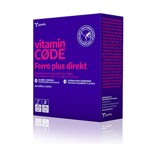 Yasenka Vitamin CODE Ferro Plus Direkt vrećice za energiju i imunitet, A20