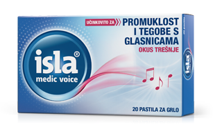 Isla Medic Voice 20 pastila s okusom trešnje
